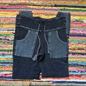 Free People FP Movement Kyoto Athletic Leggings Small Washed Black Athleisure